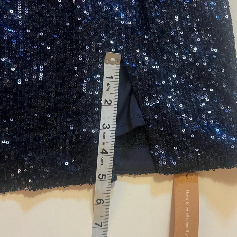 NWT Reformation Jimmy Dress Navy Sequin Size Medium